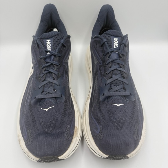 Hoka One One Clifton 10 Men\'s Size 13 D Blue White Running Shoes Sneakers 116020